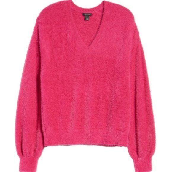 Halogen Fuzzy V-Neck Sweater Size XS NWT - Picture 6 of 6